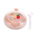 Healeved storage box for prostheses orthodontic prosthesis case keeper invisiliner case retainer case prosthesis container caricature aligner-case travel small clip bags ABS rosa 10x8.4x2.7cm