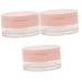 BIUDECO 3pcs Powder Holder Portable Powder Case Refillable Loose Powder Case Empty Loose Powder Case Pink