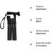 Deluxe 4-Part Folding Adjustable Aluminium Metallic Compact Walking Stick Cane for Men Ladies and Women with Soft Grip Gel Handle 33.5 37.5 Black - Buy Online on GoSupps.com