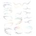 VINTORKY 6pcs Iridescent Eyeliner Makeup Sticker Eye Decals Face Stickers Eye Shadow Stickers Eye Liner Paper