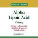Nature's Bounty Alpha Lipoic Acid 100mg Pills Helps Fight Free Radicals in the Body 90 Capsules - Buy Online on GoSupps.com