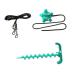 POPETPOP Set puppy tie out stakes abs dog fixed rod dog pile large dog cable sports tpr tether walk the dog puppy chew toys ground nail dog runner cable dog leash chew drawstring 25.9x12cm Blue