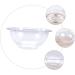 minkissy 2 Pcs Lace Washbasin Multitools Washing Basin Wash Basin Mutitool Foot Wash Bucket Small Kitchen Vegetable Washing Bowl Home Face Basin Dish Pan Outdoor Vegetable Dish Pp 23x23cmx2pcs Transparentx2pcs - Buy Online on GoSupps.com