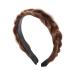 T-MILES New Handmade Braided Wig Headband for Girls Toothed non-slip Braided Hairband Headgear for Women