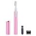 Electric Eyebrow Trimmer for Women, Facial Hair Painless Razor Removal for Men, Mini Epilator for Bikini, Remover for Face, Chin, Peach Puzz, Lips, Body, Arms, Legs, Powered by Battery (not Included) Pink