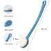 Long Handle Back Scrubber for Shower | Exfoliating Body Brush and Loofah Sponge | Blue Bath Mesh Sponge for Men and Women - Buy Online on GoSupps.com