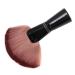 Beavorty Cleaning Barber Cream Mineral Cutting for Bronzer Brush Nylon Fan Face Shape Hair Makeup Neck Highlighter Tool Blending Acrylic Coffee Blush Foundation Handle Bristles Facial 20x4x16cm Coffee