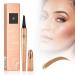 2024 Upgrade Waterproof Microblading Eyebrow Pencil Contouring Pen Waterproof Long Lasting Brow Pencil 3D Eyebrow Pen Creating Natural Looking Brows Effortlessly Light Brown