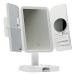 Foldable Portable LED Lighted Makeup Mirror with extendable arm & 2X  3X & 10X Magnification