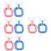 Partykindom 8 STK U-shaped toothbrush for children U-shaped children's toothbrush full mouth toothbrush for children facial washing straps giraffe handwear accessories baby clean pebble gel