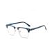 SERONI Semi-Rim Tr90 Eyebrow Frame Blue Light Blocking Glasses for Women Men Anti UV Ray Computer Reading Glasses Blue 51 Millimeters