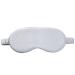 100% Genuine Bamboo Sleep Mask  Eye Mask for Sleeping with Elastic Strap Headband  Pure Mulberry Silk Filling  Silky and Soft Night Blindfold for Women Men  Silver