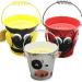 Bella's Buckets Citrus Lemongrass Indoor & Outdoor Scented Candle Red Yellow Blue