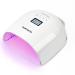 Professional Rechargeable UV LED Nail Lamp with 4 Timer Setting and 18000mAH Long Battery Life Nail Dryer JC22 (White)
