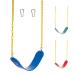 Squirrel Products Heavy Duty Strap Swing Seat - Playground Swing Seat Replacement and Carabiners for Easy Install - Blue Blue, 1 Pack Heavy Duty