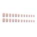 FEIlei 24Pcs Press on Nails Short Design Fake Nails Wearable Fake Nails Set for Women