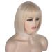 Buy ATAYOU Women's Short Straight Blonde White Synthetic Wig | Affordable Blonde Hair Wig for All Occasions - Buy Online on GoSupps.com