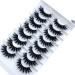 HBZGTLAD 3D Mink Eyelashes â€“ 8 Pairs Long Natural False Lashes for Stunning Makeup (B03) - Buy Online on GoSupps.com