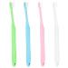 Tuft Toothbrush 4 Pcs Tiny Small Head End Tapered Toothbrush Soft Gaps Trim Brush for Nursing Orthodontic Gum Toothbrush Single Compact Interdental Interspace Brush for Dental Cleaning