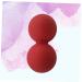 Frcolor Plantar Fasciitis Massage Peanut Ball - Silicone Foot Sole Relaxation & Muscle Roller - Double Yoga Massage Ball for Whole Body Fitness - Fascia Relief in Red - Buy Online on GoSupps.com