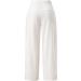 Viyabling Women's Summer Linen Palazzo Beach Pants - Elastic Waist Wide Leg Trousers in White | Medium - Buy Online on GoSupps.com