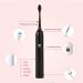 Sonic Electric Toothbrush - Rechargeable 5 Modes 2 Min Timer 2 Brush Heads Long-lasting Clean & Whitening - Buy Now (Black - Buy Online on GoSupps.com