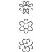 3 Flower Mini Blocks Quilting Stencil - 4x 15 by StenSource
