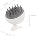 Beatifufu 2-Piece Shampoo Massage Brush Set - Gray Scalp Peeling Accessories for Travel | Durable & Practical - Buy Online on GoSupps.com