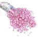 Sprinkles Edible Pink Pearl Sugar Candy Cupcake Cake Topper 120g/ 4.2oz Decorative Glitter Sprinkle Mix for Baking Cake and Cookie Decorating