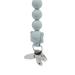 Silicone Pacifier Clip with Koala Bead - Grey | One Piece Soother Binky Teething Ring Holder - Buy Online on GoSupps.com