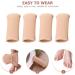 Soft Silicone Toe Protectors - 4pcs Fabric Sleeve Cushions for Blisters, Calluses, Fingers - Light Brown - Buy Online on GoSupps.com