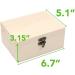 VIKOS 1-Pack Unfinished Wooden Box with Hinged Lid - Small DIY Storage for Crafts and Jewelry - Buy Online on GoSupps.com