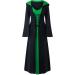 Bilqis Plus Size Green Gothic Medieval Witch Costume with Strappy Cloak Hoodies - XXL - Buy Online on GoSupps.com