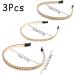 Elegant Gold Metal Hair Ties - Vintage Chic Headbands for Women & Girls - 3 Stylish Designs - Buy Online on GoSupps.com