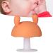 Food Grade Silicone Baby Teething Toy | Cute Mushroom Shape | For Babies Over 4 Months | Orange - Buy Online on GoSupps.com