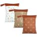 Muslong 3 pieces of diaper bag Wetbag reusable cloth diapers nast pockets for on the go diaper bag Wetbag diaper bags for babies diapers dirty clothes and other accessories starry sky