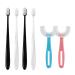 Syeycw 2 pieces u shared children toothbrush 4 pieces soft nano manual toothbrush with 20 000 micro bristles for sensitive gums adults 360 silicone children's toothbrush for 6-12 years old