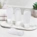 Bigqin Silicone Travel Bottles Set - 90/60 ml Reusable Containers for Shampoo Gel & Liquids with Carabiner & Cleaning Brush - Perfect for Travel - Buy Online on GoSupps.com