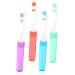 Collbath 4 pieces of toothbrush portable travel toothbrush toothbrushes for the outside household toothbrush collapsible toothbrush children toothbrush little toothbrushes