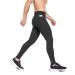 BALEAF Men's Winter Compression Pants Long Water-Repellent Thermal Running Pants Running Tights Sports Pants with Zipper Pocket L Black