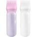 FYJLXF 2Pcs Root Comb Applicator Bottle 6 Ounce Hair Dye Applicator Brush Transparent Applicator Bottle with Graduated scale Hair Coloring Dye and scalp treament essential (Pink)