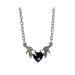 Kuaiyiju Choker pendant heart devil wing fans necklaces gothic loving necklace choker alloy material party jewelry violet