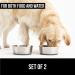 Gorilla Grip Stainless Steel Dog Bowl Set of 2 - Heavy Duty, Rust Resistant, BPA Free - Non-Slip Rubber Base - Quiet Pet Bowls for Cats and Dogs - 3 Cup Gray - Buy Online on GoSupps.com