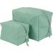 Biozoyg Polly Vegan Cosmetic Bag Size M - Stylish Zipper Organizer in Washable Leather Optics Paper - Mint - Perfect for Makeup and Travel - Buy Online on GoSupps.com
