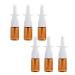 QUUPY 6PCS 10ml Empty Amber Glass Nasal Spray Bottles Refillable Makeup Water Travel Container Jars Brown