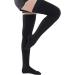 DERCLIVE Compression Stockings for Thighs - 23-32 mmHg Silicone Dotted Socks for Improved Blood Circulation | Black | Size L - International Shipping Available - Buy Online on GoSupps.com