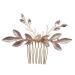 FRCOLOR Leaf Comb Wedding Tiara Bride Headpiece Rhinestone Hair Accessories Bride Wedding Hair Accessories Wedding Hairpin Bridal Headwear Headpieces Handmade Headwear Decor Hair Comb Abs