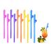2022 Disposable Straws Rose Gold Bridal Shower Decorations Party Drink Straws Naughty Girl Straws Reusable Straws Pop The Bubbly She is Getting a Hubby Glittering Backdrop (12Pcs)