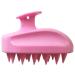 Hair shampoo brush scalp massager shampoo brush manual scalp massage brush for wet and dry soft silicone bristles maintain the scalp promote hair growth (pink)