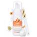 Lunamoon eyelash shampoo lash shampoo eyelash foam clean eyelash shampoo for eyelash extensions gentle eyelash cleaner foam wash for removing oil & make-up 60ml (cantaloupe)